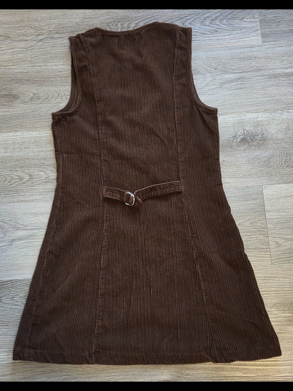 Reformation Brown Sleeveless Zip-Front Corduroy Mini Dress - Picture 4 of 11